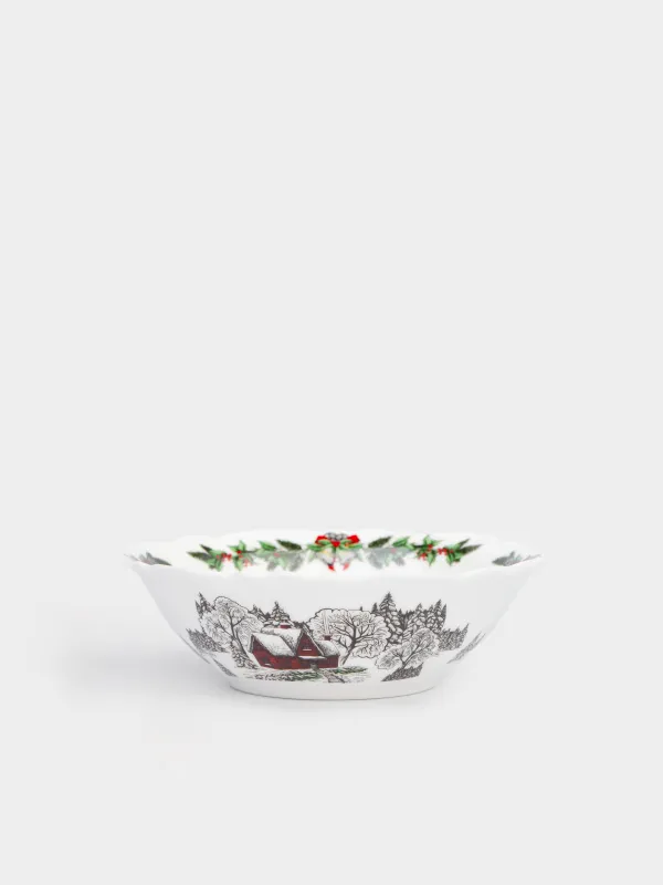 Салат ыдысы, 15х5 см, 290 мл, фарфор N, ақ, Ормандағы үй,  Forest house, image-0