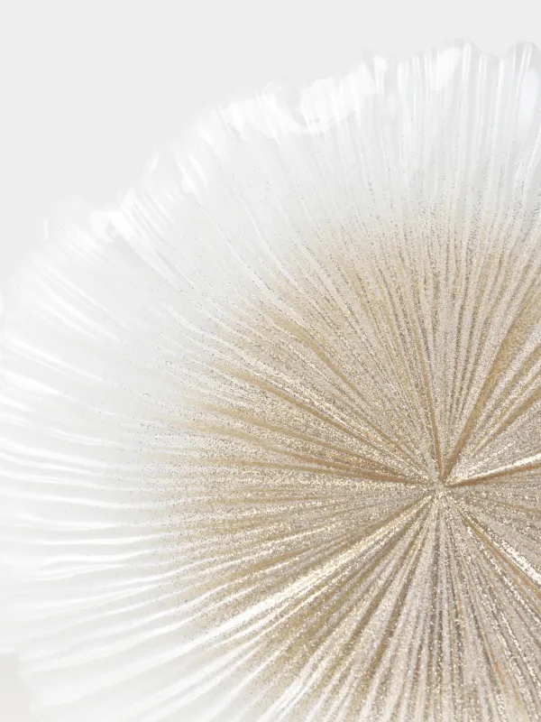 Аяқты ыдыс, 25х9 см, шыны Р, сүт түстес/шампан, Verge, image-2