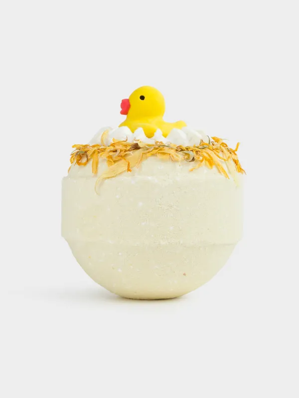 Бомбочка для ванны, с игрушкой, Мед с молоком, Duck yellow, image-3