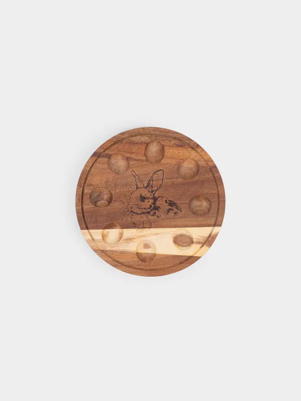 Подставка для яиц, 24 см, 8 отд, на ножках, дерево, Кролик, Noble tree, image-2