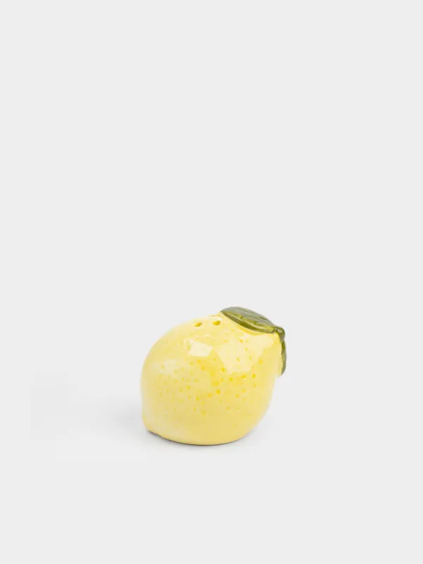 Емкость для соли или перца, 7 см, керамика D, желтая, Лимон, Sicily, image-0