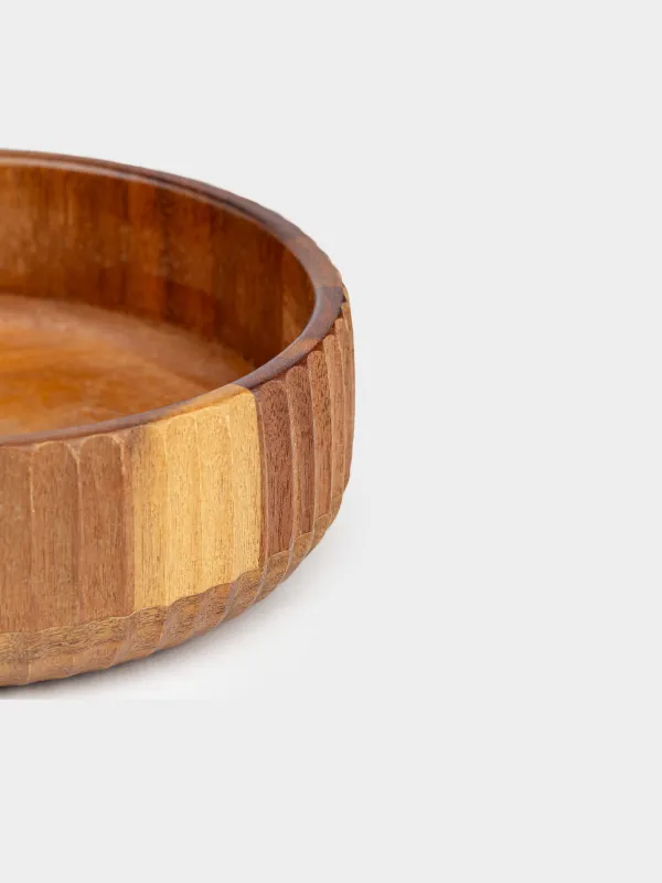 Салатник, 19х6 см, дерево, рифленый, Noble tree, image-4