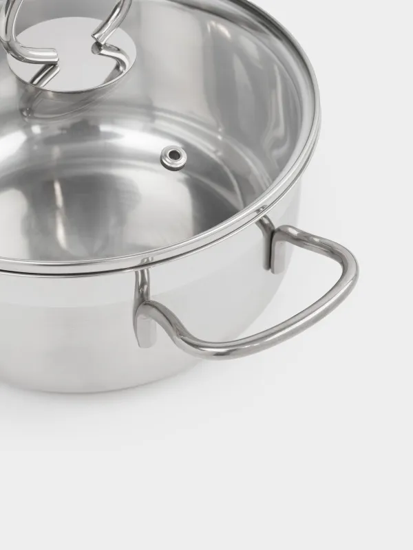 Набор посуды, 3 пр, сталь/стекло, Egoist lite, image-2