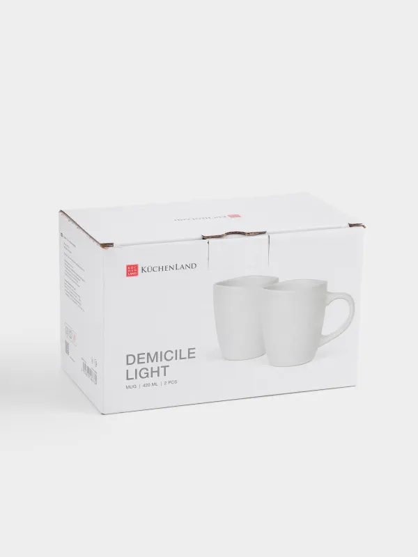 Кружка, 420 мл, 2 шт, Неровный край, Demicile light, image-5