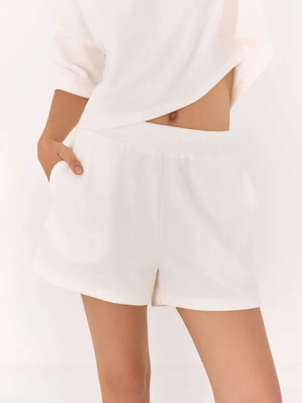 Әйелдер шорттары, R. L, мақта / полиэстер, ақ, Пегги, image-1