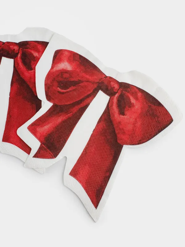 Қағаз майлықтар, 30х30 см, 20 дана, пішінді, сұр, Қызыл бантик, Christmas traditions, image-3