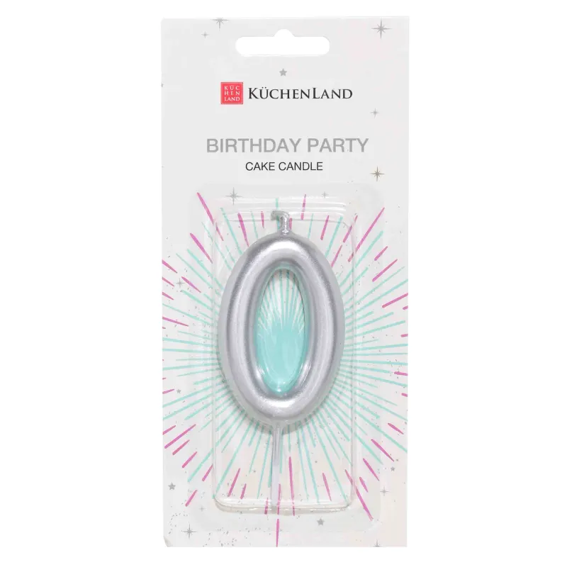 Свеча для торта, Цифра 0, Birthday party, image-1
