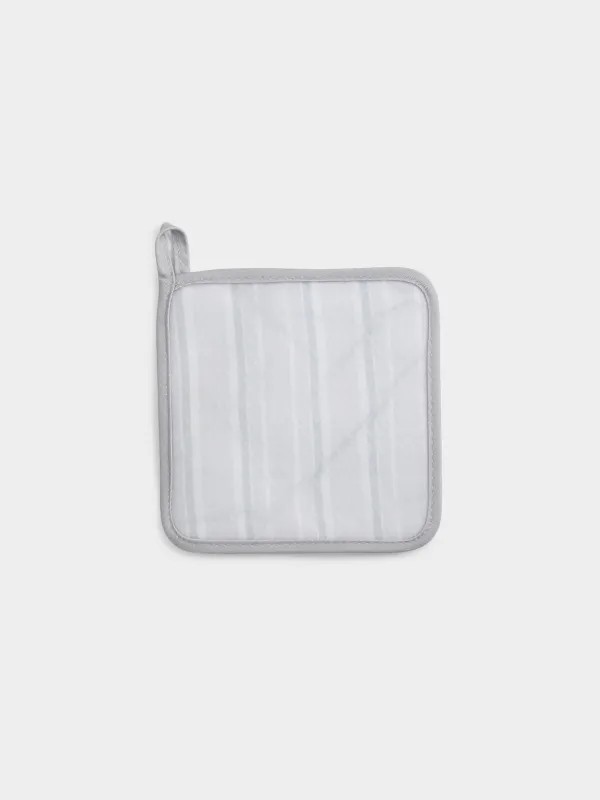 Қолғап ұстағыш, 18 см, силикон/мақта, шаршы, сұр, Жолақ, Bakery, image-2