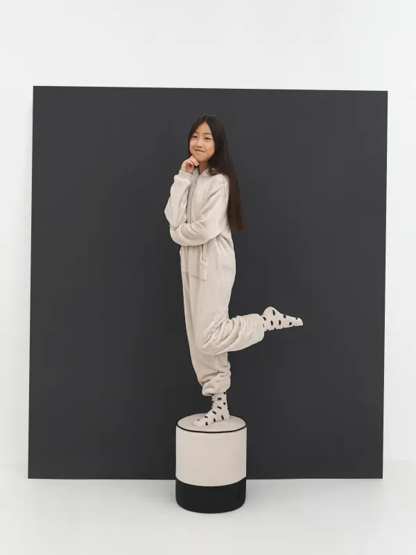 Комбинезон детский, домашний, с капюшоном, флис, бежевый, Кот, Annie, image-8