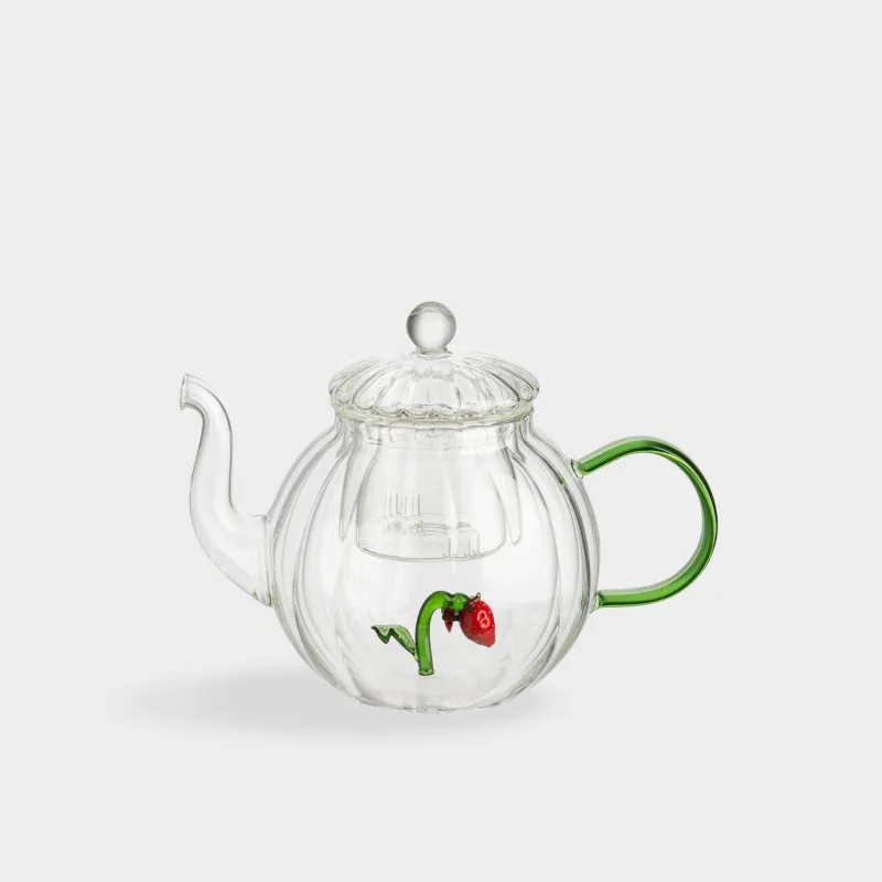 Шайнек, 1 л, шыны Б, жасыл тұтқа, Құлпынай, Camellia decor, image-0