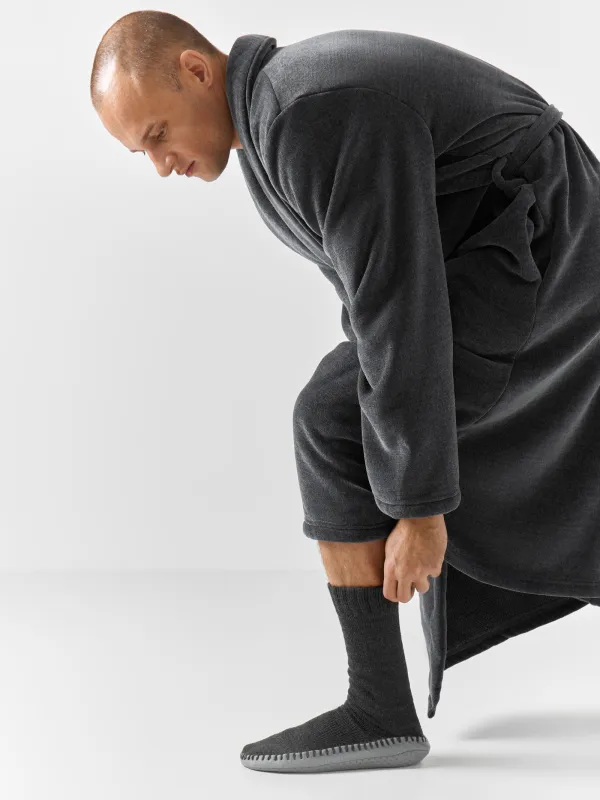 Ерлер тәпішке-шұлықтары, үйге арналған, өлшемі 39-42, акрил/полиэстер, қою сұр, Hot winter, image-6