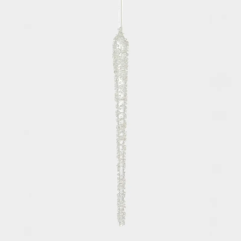 Шырша ойыншығы, 24 см, шыны, Хрусталь мұз, Figure sparkle