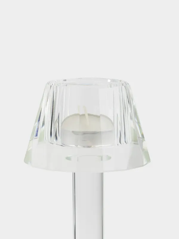 Подсвечник, 18 см, для чайной свечи, Торшер, Lux crystal, image-3