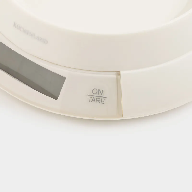 Ас үй таразылары, 21х13 см, электронды, тостағанмен, пластик/болат, сүт түстес-алтын, Classic gold, image-3