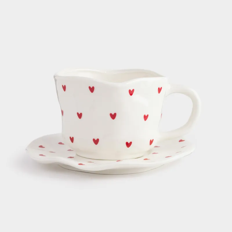 Пара чайная, 320 мл, Сердца, Crumple amour, image-1