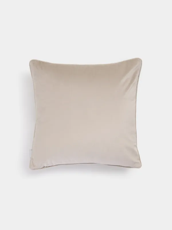 Сәндік жастық, 45х45, кордюр/моншақ, бежевый, инелік, Айдаһар, image-1