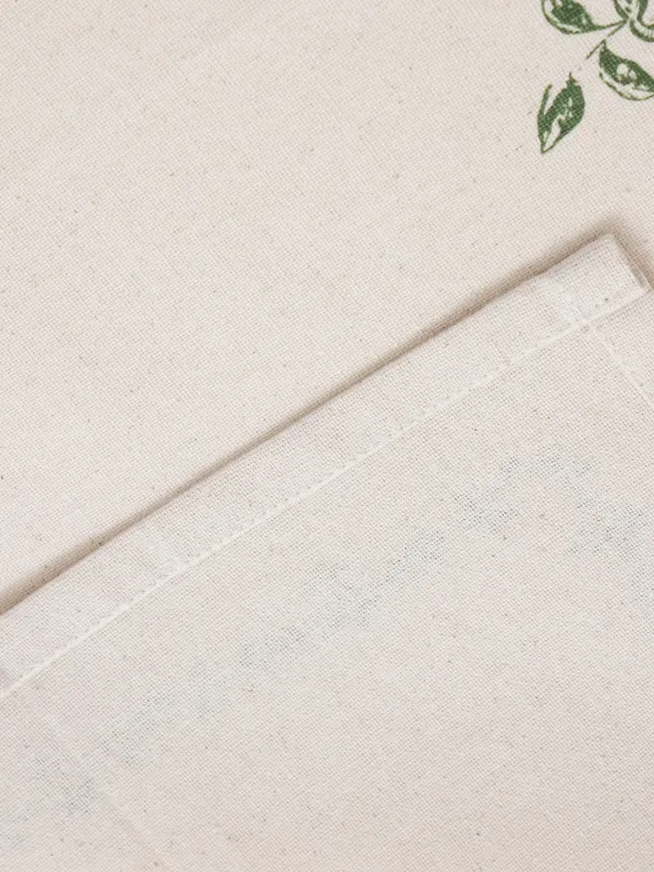 Асүйлік сүлгі, 40х60 см, мақта, сүт түстес, Жасыл гүлдер, Green lace, image-4