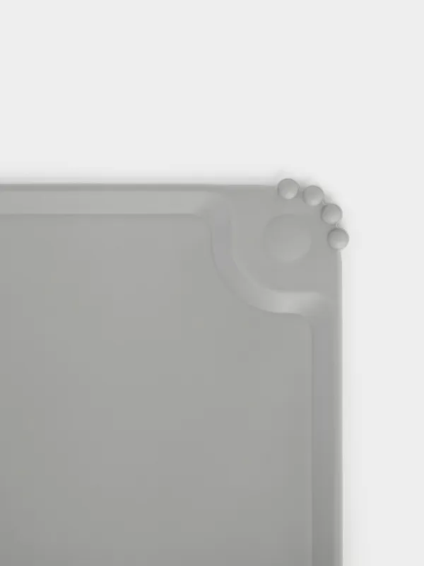 Коврик под миску для животных, 48х30 см, силикон, серо-бежевый, Favorite pet, image-5