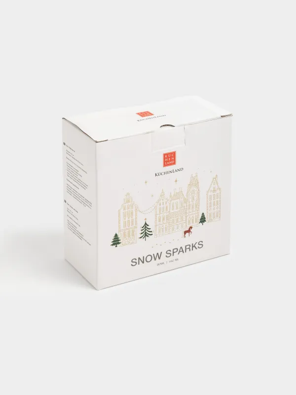 Пиала, 14x7 см, фарфор N, молочно-золотистая, Домики и лошадь, Snow sparks, image-7