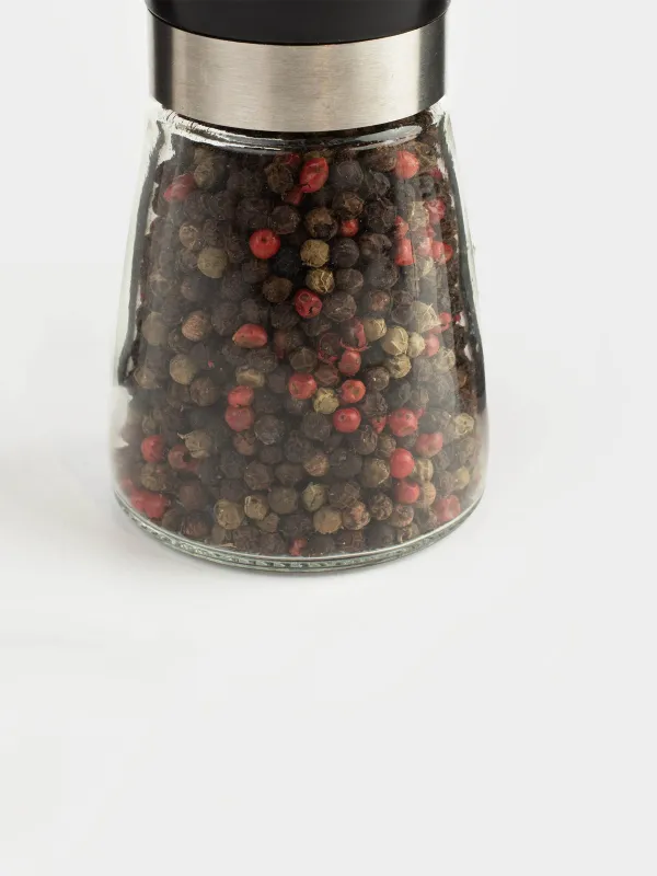 Дәмдеуіштерге арналған диірмен 13 см, механикалық, шыны, Үш бұрыш, Seasoning BBQ, image-2