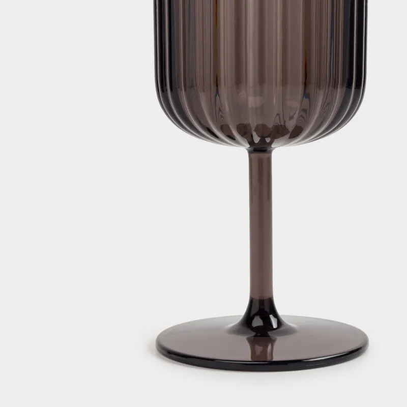 Шарап бокалы, 310 мл, акрил, сұр, Ribby, image-3