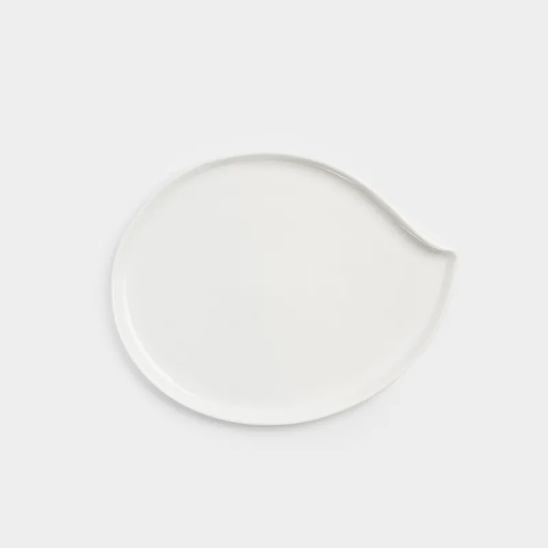 Тарелка закусочная, 20х15 см, фарфор P, белая, Лепесток, Blomblad