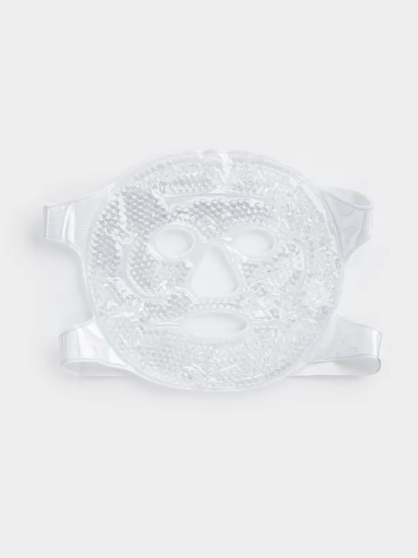 Косметикалық бет маскасы, 22 см, қайта пайдалануға болатын, гель, ақ, Beauty salon, image-0