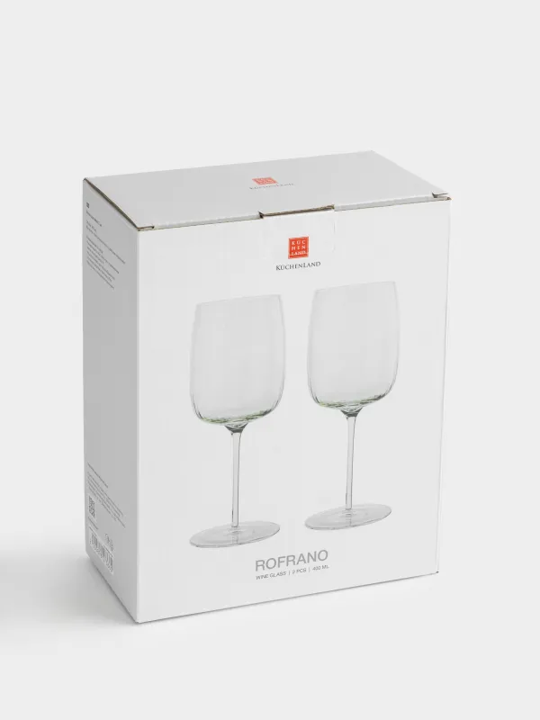Шарап бокалы, 400 мл, 2 дана, хрусталь шыны, жасыл, Rofrano, image-4