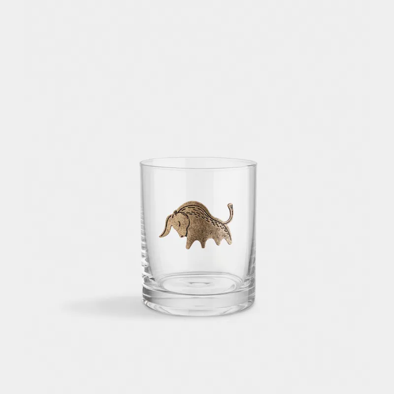 Стакан для виски, 10 см, 340 мл, стекло/металл, золотистый, Скорпион, Zodiac