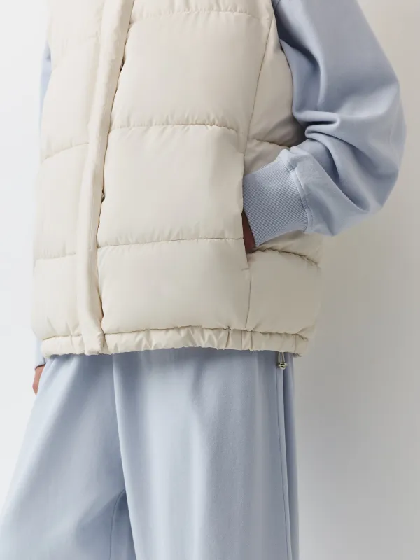 Әйелдер жилеті, өлшемі S, сырылған, полиэстер, сүт түстес, Eileen, image-3