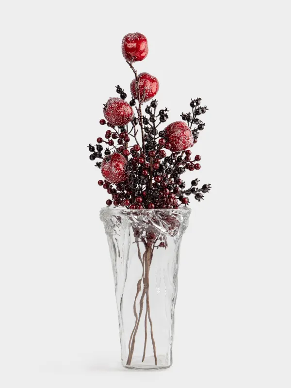 Ваза для цветов, 30 см, стекло, Frozen surge, image-4