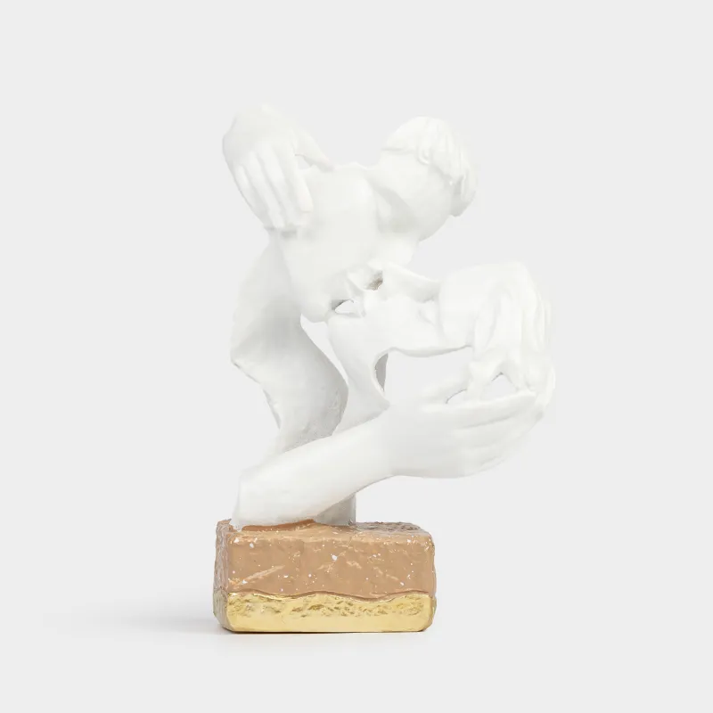 Мүсінше, 8х12 см, полирезин, сүт түстес, Сүйіс, Baise