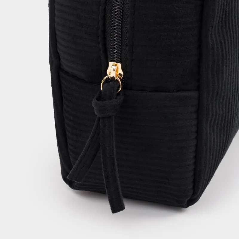 Косметикалық сөмке, 21х11 см, қырлы, барқыт, түсті, Moire, image-3