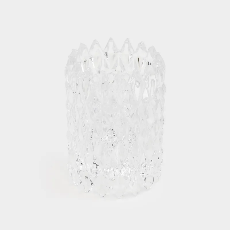 Подсвечник, 8 см, двусторонний, для чайной или тонкой свечи, стекло Р, Rhomb, image-1