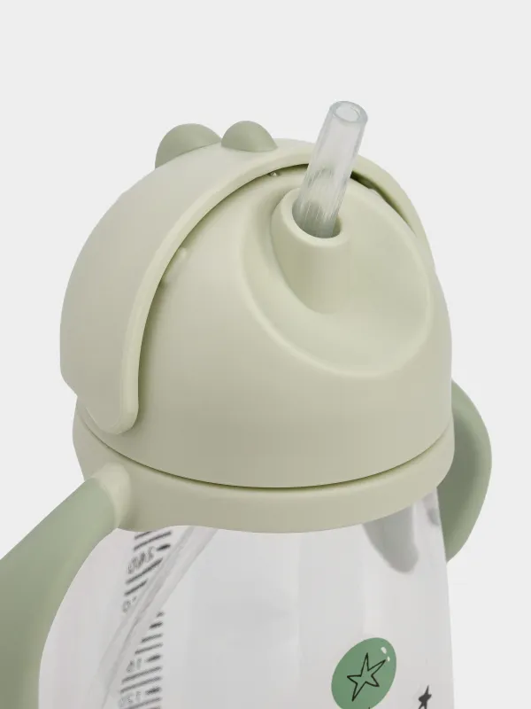 Ішуге арналған бөтелке, балаларға арналған, 360 мл, тритан, жасыл, Динозавр, Dino, image-2