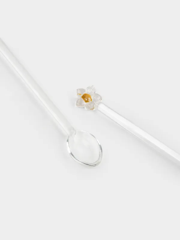 Ложка десертная, 17 см, 2 шт, стекло Б, Цветок, Bloome, image-1