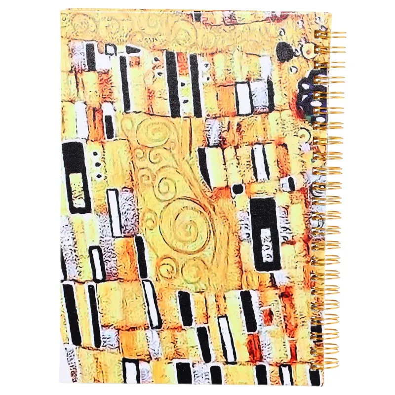 Блокнот для записей, 21х15 см, 80 л, на кольцах, картон, Поцелуй, Климт, Art поцелуй, image-1