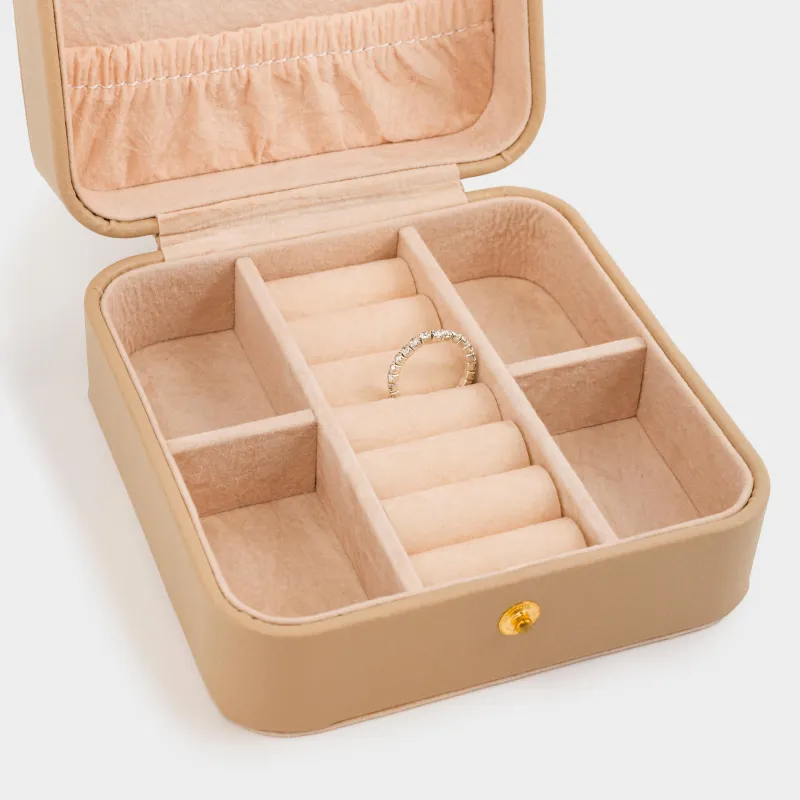 Зергерлік қобдиша, 11х11 см, жасанды былғары/МДФ, сарғылт-қоңыр, Premiere small, image-6