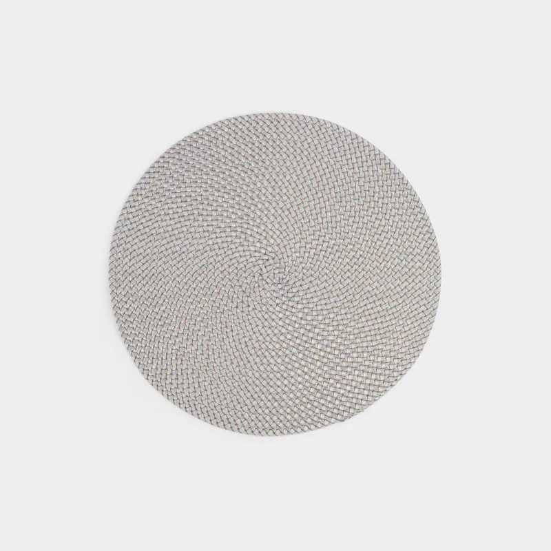 Аспап астындағы майлық, 38 см, полипропилен/ПЭТ, дөңгелек, күміс, Circle braid