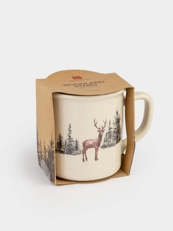 Саптыаяқ, 430 мл, фарфор N, сарғылт-қоңыр, Ормандағы бұғы, Woodland story, image-4