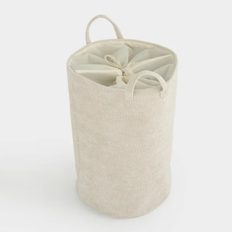 Іш киімді сақтауға арналған сөмке, 55х36 см, тұтқалары бар, полиэстер, дөңгелек, сүт түстес, Laundry, image-1