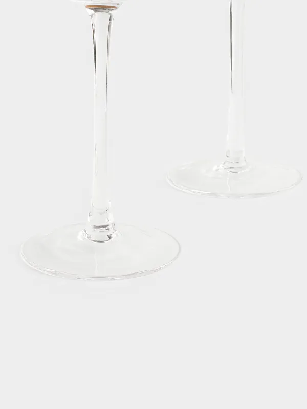 Бокал-креманка для шампанского, 2 шт, с золотистым кантом, Ripply gold, image-2