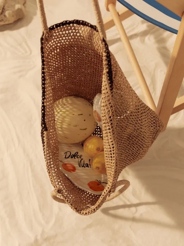 Сумка пляжная, 50х40 см, плетеная, целлюлоза, песочная, Banjo, image-6