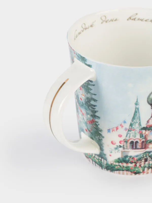 Саптыаяқ, 450 мл, фарфор F, алтын жиегі бар, Жылқылары бар айналмалы әткеншек, Carousel, image-4