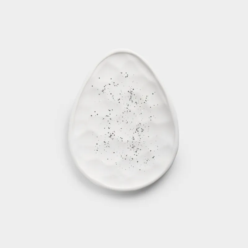 Сәндік ыдыс, 25х20 см, гипс/жылтыр, ақ және күміс түстес, Мыжылған әсер, Antic silver