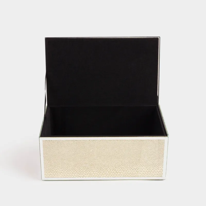 Зергерлік қобдиша, 21х13 см, шыны, алтын, Жылан принті, Snake print, image-4