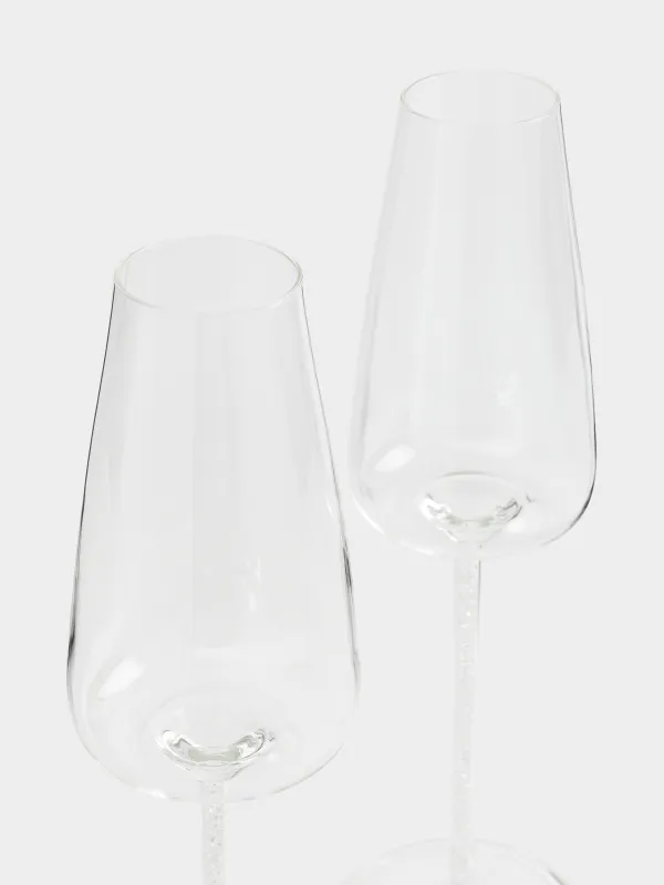 Шампан бокалы, 270 мл, 2 дана, шыны Б/страздар, Sorento crystal, image-2