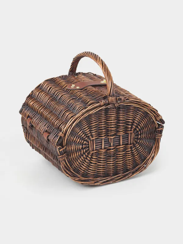 Пикник себеті, 36х28 см, 2 адам, 12 зат, жүзім, дөңгелек, қоңыр, Picnic, image-6