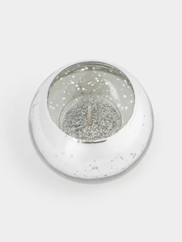 Шай шамы, 4 см, 4 дана, шам ұстағышы бар, шыны, шампан, Patina, image-2