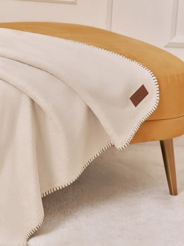 Жамылғы, 140х190 см, фланель, сүт түстес, Flannel, image-3